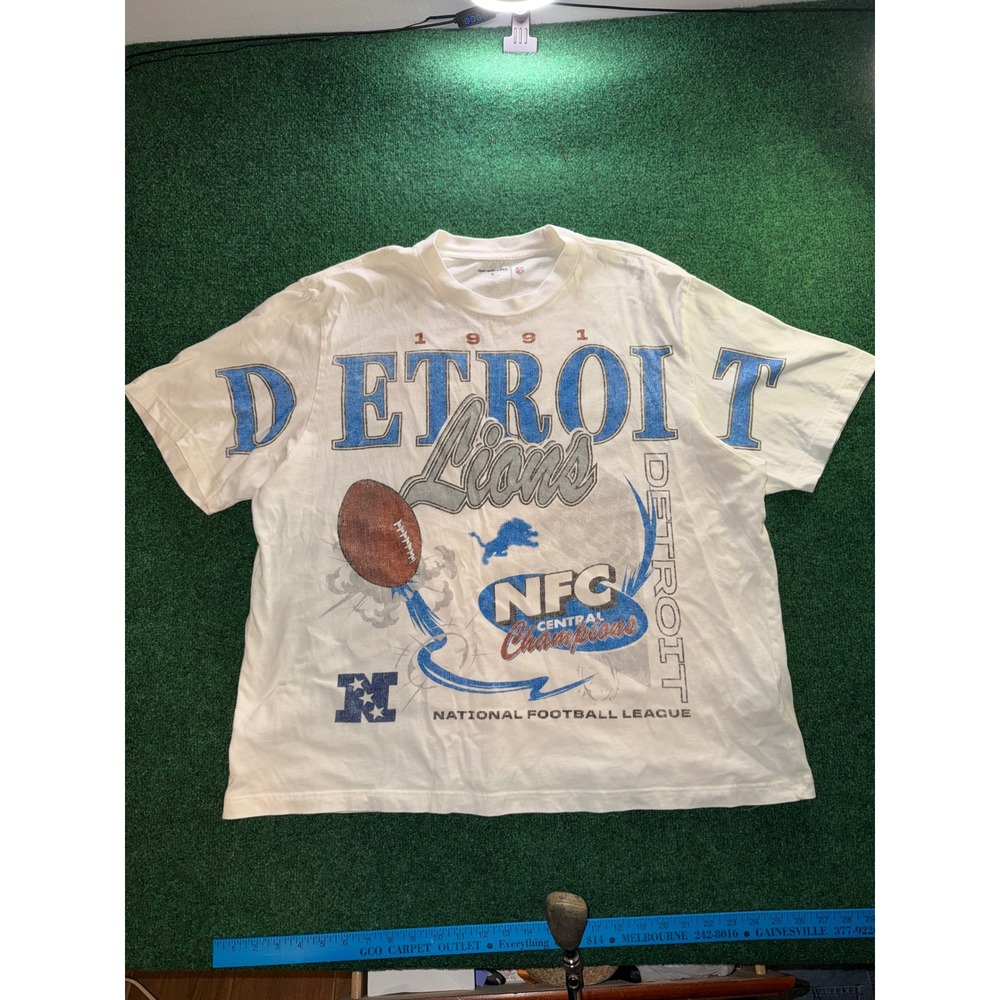 Abercrombie & Fitch Detroit Lions 1991 NFC Champions Vintage Fit T-Shirt XL